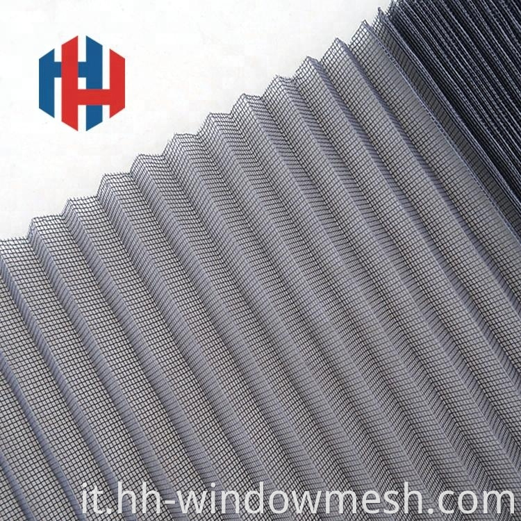 Polyester per schermo a mosca piegato da 16 mm con schermata di insetti pieghettata in fibra di vetro